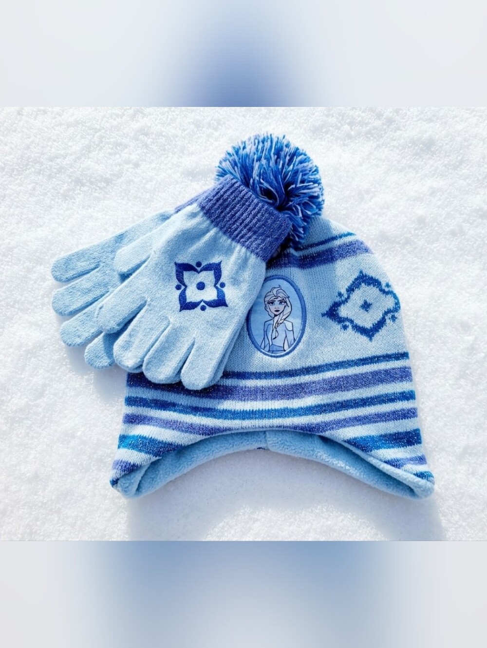 Frozen 2 Girls Winter Hat & Mitts NWT